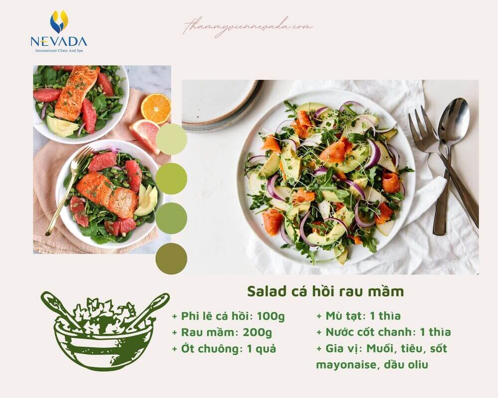 salad rau mầm giảm cân, ăn salad rau mầm có giảm cân không, rau mầm giúp giảm cân, cách làm salad rau mầm giảm cân