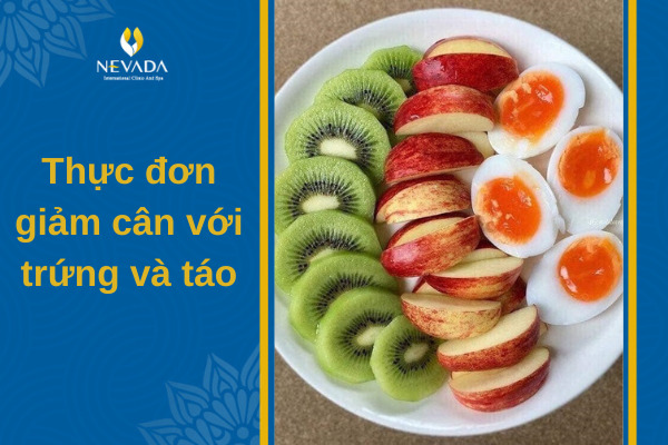 thực đơn giảm cân với trứng và táo, thực đơn giảm cân với táo và trứng, ăn trứng và táo giảm cân,giảm cân bằng táo và trứng